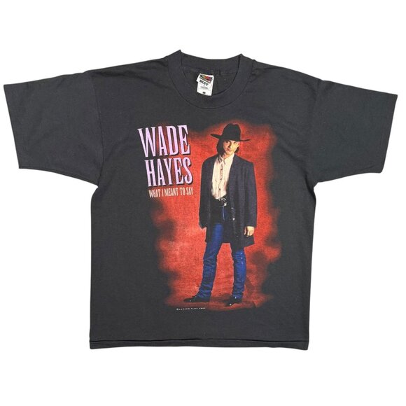 Vintage 1996 Wade Hayes What I Meant To Say Tour TShirt Single Stitch Large - Picture 1 of 9